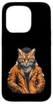 Coque pour iPhone 15 Pro Orange Bengale Chat Voyou Chat Gangster Chat Gangster Life