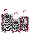 Rockland, Set de Bagages Mixte Adulte, F195-PINKZEBRA