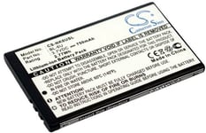 Batteri til BL-6U for Nokia, 3.7V, 750 mAh