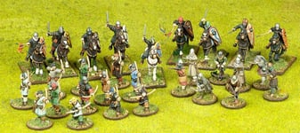 Saga Norman Starter Warband - 9 Mounted & 20 foot figures