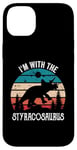 iPhone 14 Plus I'm With The Dinosaur Styracosaurus, Retro Dino Gifts Kids Case