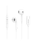 Vipfan Wired in-ear headphones M14 USB-C 1.1m (white)