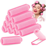 12x Thick SPONGE HAIR ROLLERS Soft Foam Comfortable Sleep In Styling Wave Curler