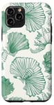 iPhone 11 Pro Green Seashell Pattern, Preppy Aesthetic, Cute Summer, Beach Case