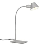 BRILONER - Lampe de table flexible, Lampe de table réglable, Lampe de bureau interrupteur à bascule, 1x E27 douille max. 10 watts, câble inclus, chrome mat, 65 cm