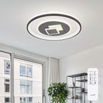 Plafonnier Luminaire de Salon Dimmable LED Télécommande Graphite Big.ligt