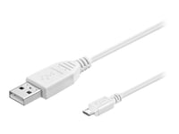 Microconnect - Usb-Kabel - Usb (Han) Til Micro-Usb Type B (Han) - Usb 2.0 - 30 Cm - Hvit