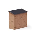 Upyard Abri de Jardin en Bois Naturel - Cabine de Rangement Extérieur - Cabane à Outils avec Système D'étagères, Imprégné