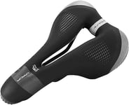 Selle Italia Sportourer Garda Man Gel Flow FeC Alloy Saddle - Soft Touch Hi-Viz, L-Flow