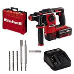 Einhell Power X-Change Cordless SDS Plus Hammer Drill With Battery And Charger - 2.2 Joule, 18V Brushless 4-in-1 Drill, Impact Drill, Screwdriver And Chisel - HEROCCO 18/20 Rotary Hammer Drill Set