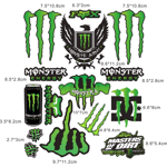 Racing Motorcycle Monster Energy Klistermärke Hjälm Dekal