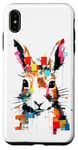 Coque pour iPhone XS Max Éclaboussure de couleur géométrique lapin vibrant