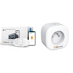 Ouvre-Porte de Garage Connecté, Télécommande de Porte Intelligent Compatible avec HomeKit, Siri, Apple Watch, HomePod, Alexa, Google Home et SmartThings & MSS210HKFR Prise Connectée HomeKit, Blanc