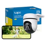 Tapo 1080p Full HD Pan/Tilt WiFi Outdoor Security Camera, 360° Smart Person/Motion Detection, IP65 Weatherproof, Night Vision, Cloud &SD Card Storage, Works with Alexa & Google Home (TC40)