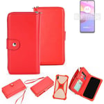 Wallet Mobile phone cover Motorola Moto E40 Phone protective Case red