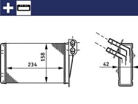 Varmeapparat register MAHLE ORIGINAL AH 73 000S