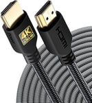 PowerBear 4K HDMI Cable 15 M | High Speed, Braided Nylon & Gold Connectors, 4K @ 60Hz, Ultra HD, 2K, 1080P, ARC & CL3 Rated | for Laptop, Monitor, PS5, PS4, Xbox One, Fire TV, Apple TV PC