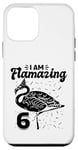 Coque pour iPhone 12 mini I am Flamazing 6 Years Old – Fête d'anniversaire flamant rose