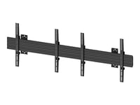 Multibrackets M Wallmount Pro Mbw2u - Monteringssats (2 Väggplattor, Väggskenor, 4 X Fasta Armar) - För 2 Lcd-Bildskärmar - Aluminium, Stål - Svart - Skärmstorlek: 40"-65" - Väggmonterbar