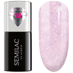 Semilac Vernis à ongles gels semi-permanents UV 806 Extend Care 5in1 Glitter Delicate Pink 7ml