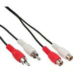 InLine 2.5 m 2 x RCA mâle vers Femelle câble Audio