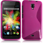 Housse Etui Coque S-Line Translucide Rose Fushia Pour Wiko Bloom + Film De Protection