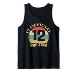 12 Official Pre-Teen 12th Birthday Girl Vintage 12 Year Old Tank Top