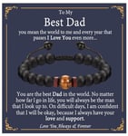 EPVID Dad Gifts, Tiger Eye Beaded Bracelet Gift for Father, Best Dad Presents from Daughter Son on Fathers Day Birthday Christmas Thanksgiving