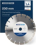 Disque Diamant universel 230mmx22,23 mmx10 mm I Disque Meuleuse aux Performances de Découpe Durables et Propres I Disque Diamant 230 pour Béton,Brique,Basalte,Clinker et Plus Encore.[W742]