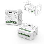 Maxcio MiNi Interrupteur Volet Roulant Connecté, Commande Volet Roulant Compatible avec Alexa/Google Home, Commutateur de Redeau WiFi Contrôlé par L'APP Maxcio, Minuterie et Partage