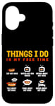 Coque pour iPhone 16 Ce que je fais : les hot-dogs mangent Watch Inform Talk