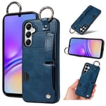 Samsung Galaxy A05s      Hand Strap PU Card Case    Navy