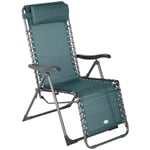 Hesperide - Fauteuil relax de jardin Silos bleu canard en acier traité époxy - Hespéride