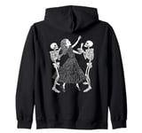 Dance With The Dead Woman With Skeletons Zip Hoodie