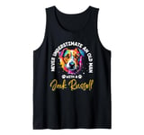 Jack Russell Terrier Dog Never Underestimate A Old Man Tank Top