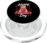 Happy Valentine's Day - Cute Teddy Bear PopSockets PopGrip for MagSafe