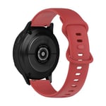 Bracelet pour Samsung Galaxy Watch Active 2 40mm Silicone Lisse et Ajustable - Rouge