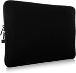 16 inch Laptop Bag Durable Water-Resistant Neoprene Case with Zipper, Black