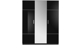 Armoire 3 portes GLOSSY coloris noir