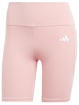 adidas Femme Optime Essentials Stash Pocket 7inch Short Leggings, semi pink spark, M Short