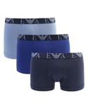 EA7 Emporio Armani Boxer shorts 3 Pack Mens Blue - Black/Blue Cotton - Size Small