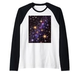 Starry Galaxy Scene for Space Lovers and Stargazers Raglan Baseball Tee