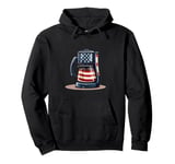 Funny coffee maker in American style Pullover Hoodie