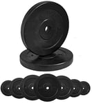 G5 HT SPORT Rubberised Cast Iron Weight Plates Diameter 25 mm for Gym and Home Gym from 0.5 to 20 kg for Dumbbells and Barbells (2 x 10 kg)