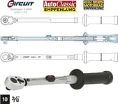 Hazet Clé dynamométrique - Tolérance: 2% - Carré massif 10 mm (3/8 pouce) - Longueur totale: 335 mm - Nm min.-max.: 5 - 60 - 6110-1CT