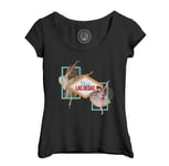 T-Shirt Femme Col Echancré Viva Las Degas Las Vegas Peinture Jeu De Mot Danse Art