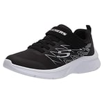 Skechers Garçon Microspec Texlor Sneaker, Noir, 27 EU