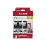 Canon PG-560XL x2/CL-561XL Photo Value Pack - 3-pack - Lång livslängd - svart, färg (cyan, magenta, gul) - original - blank - bläckpatron/papperssats