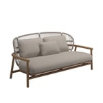 Gloster - Fern Low Back 2-Seater Sofa, White/Dune, Kat.D Wave Buff - Utomhussoffor - Sebastian Herkner