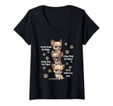 Womens Every Snack You Make Bite You Take Hungry Chihuahua Dog V-Neck T-Shirt